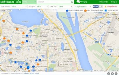 Bản đồ nhà trọ trực tuyến miễn phí dành cho sinh viên