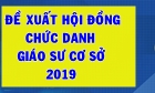 Danh sách đề xuất tham gia Hội đồng chức danh Giáo sư cơ sở – Trường Đại học Công nghệ