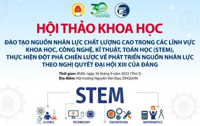 [Sắp diễn ra] Hội thảo về đào tạo nguồn nhân lực chất lượng cao trong lĩnh vực STEM